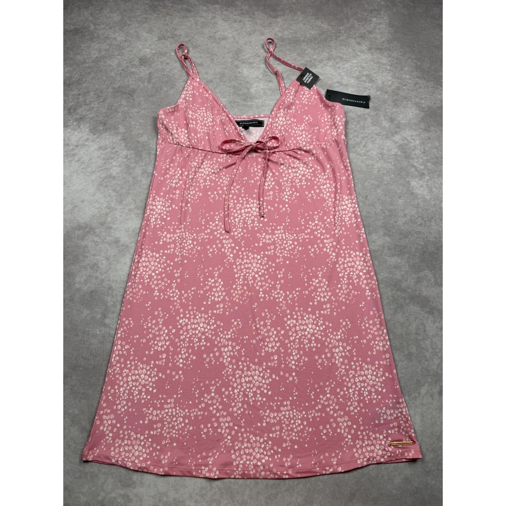 NWT BCBGMAXAZRIA Dress Women Medium Wild Rose Cami Adjustable Straps Casual‎